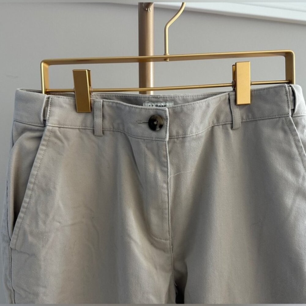 L.L.Bean Flannel-Lined Khaki Pants Women's 6 Straight Leg Winter